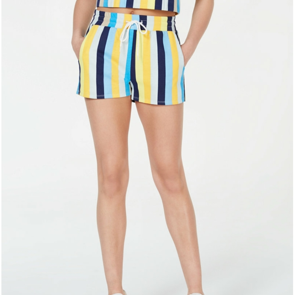 Material Girl Stripe Print Shorts Junior